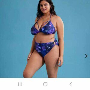 Galaxy Cosmic Aura O Ring Swim Bottoms Hot Topic New Tags